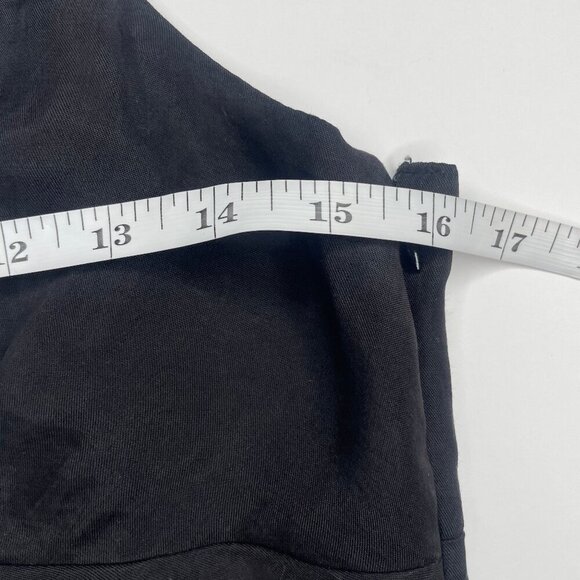 Zara Women's Black Draped Sleeveless Adjustable Strap Midi Dress Sz Medium - Picture 10 of 13